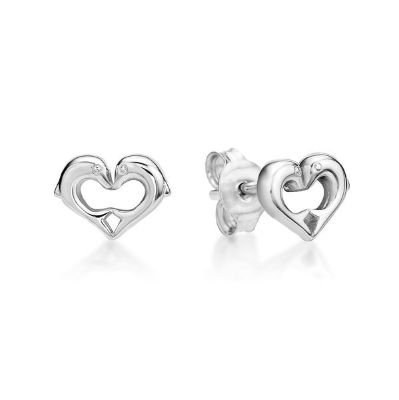 Picture of 2 DOLPHIN HEART STUDS