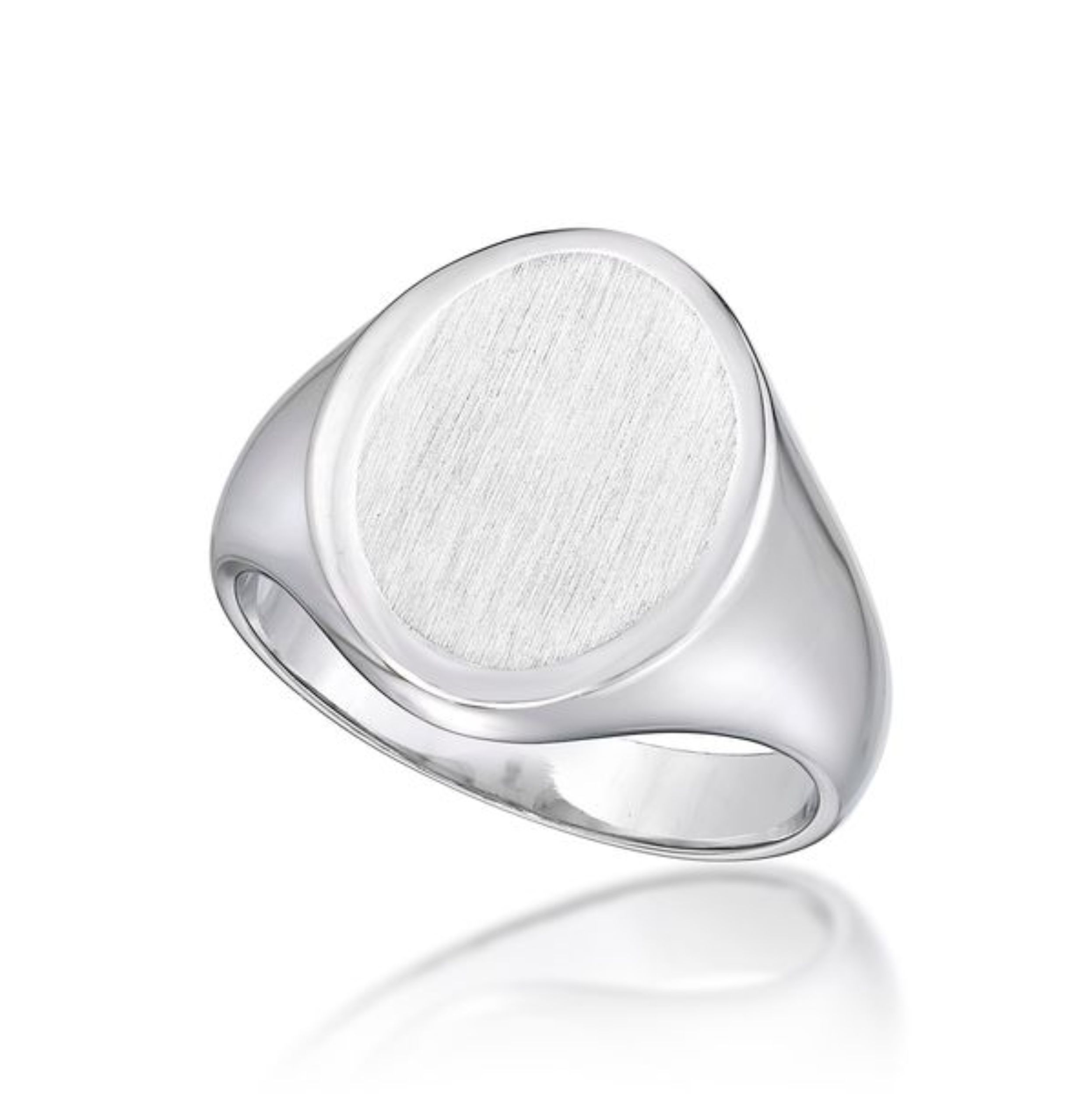 Picture of MENS 12x16 OVAL SIGNET RING, MATT TOP