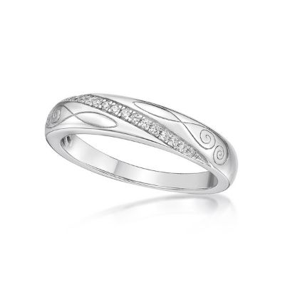 Picture of BEADED DIAGONAL SETTING, ENGRAVED
