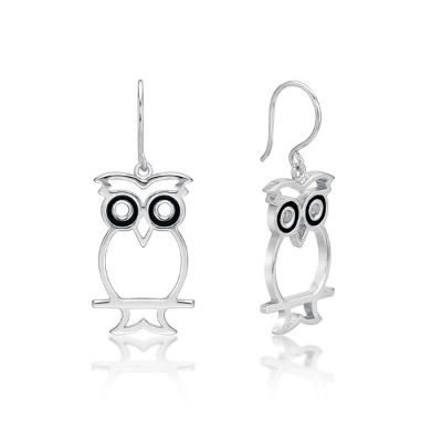 Picture of OWL ON A PERCH,OUTLINE. HOOKS