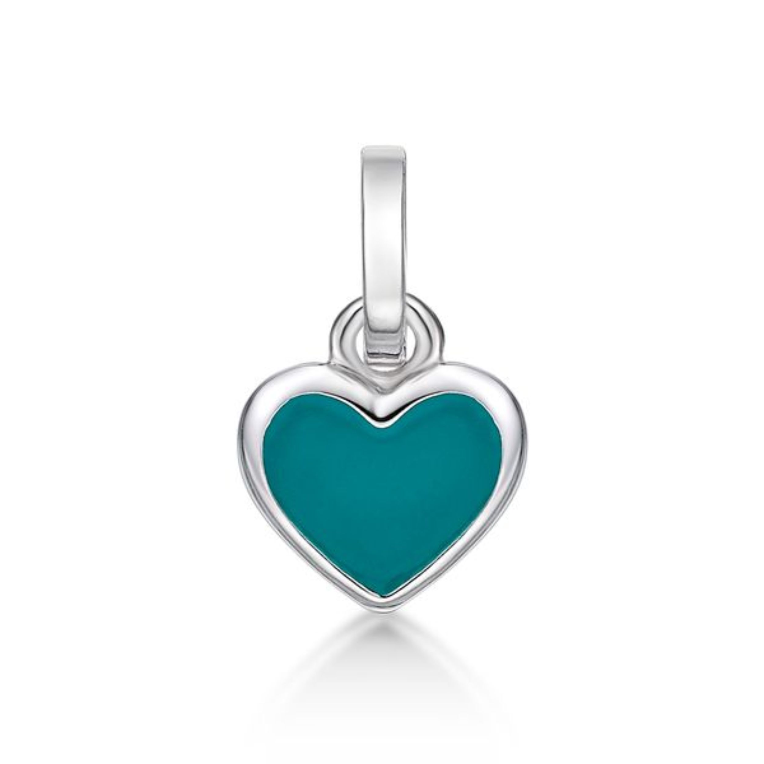Picture of ENAMEL HEART, PEND. TEAL