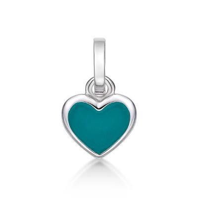 Picture of ENAMEL HEART, PEND. TEAL