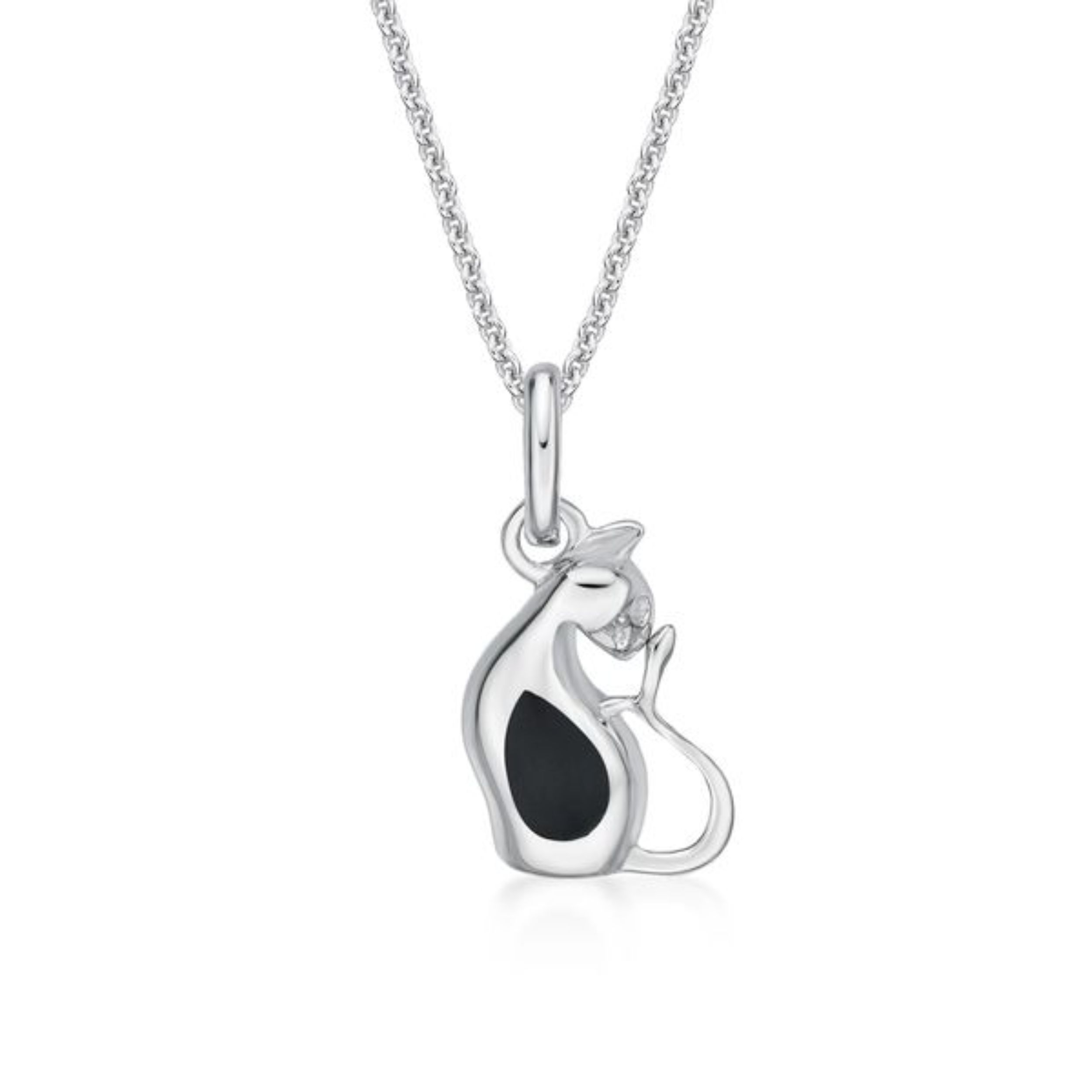 Picture of CAT - BLACK PENDANT with CHAIN