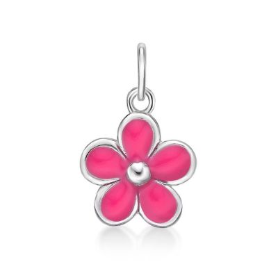 Picture of 5 PETAL FLOWER, PINK ENAMEL BOTH SIDES