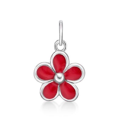 Picture of 5 PETAL FLOWER, RED ENAMEL BOTH SIDES