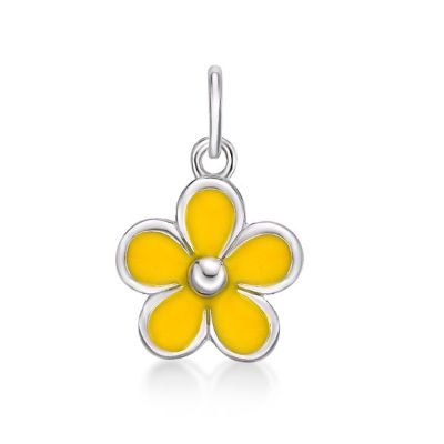 Picture of 5 PETAL FLOWER, YELLOW ENAMEL BOTH SIDES