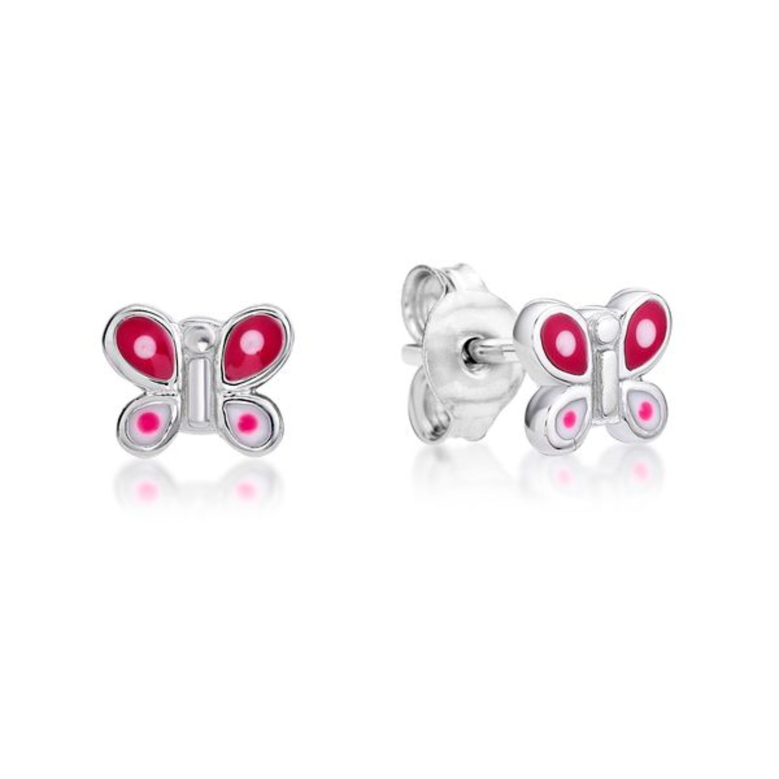 Picture of BUTTERFLY E/R. 2 COLOUR RED/WHT SPOTS