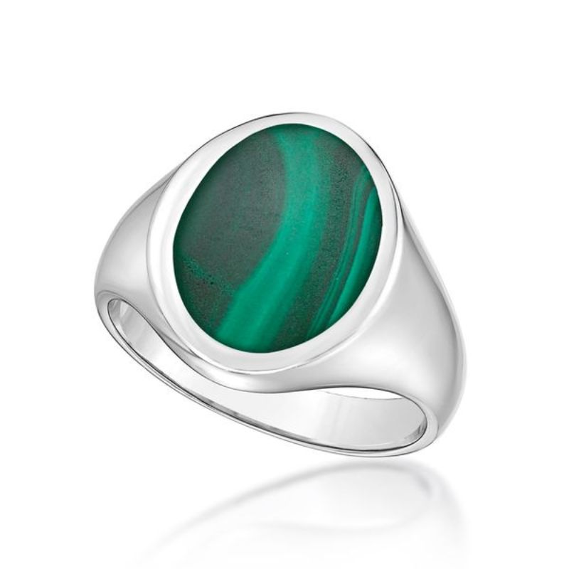 Picture of MALACHITE SIGNET RING