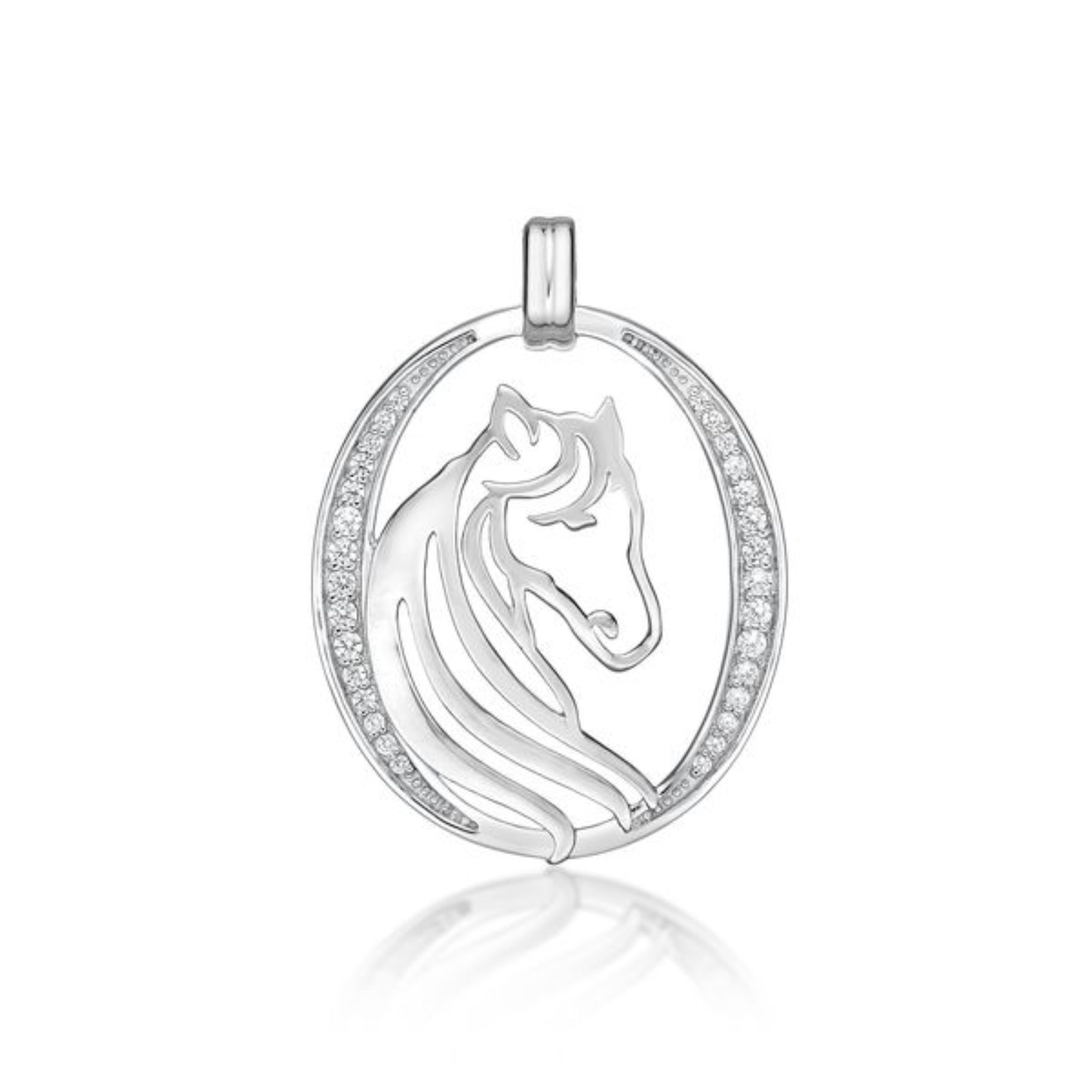 Picture of 24x30 OVAL, HORSE, CZ SIDES ALL RH