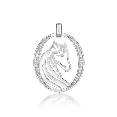 Picture of 24x30 OVAL, HORSE, CZ SIDES ALL RH