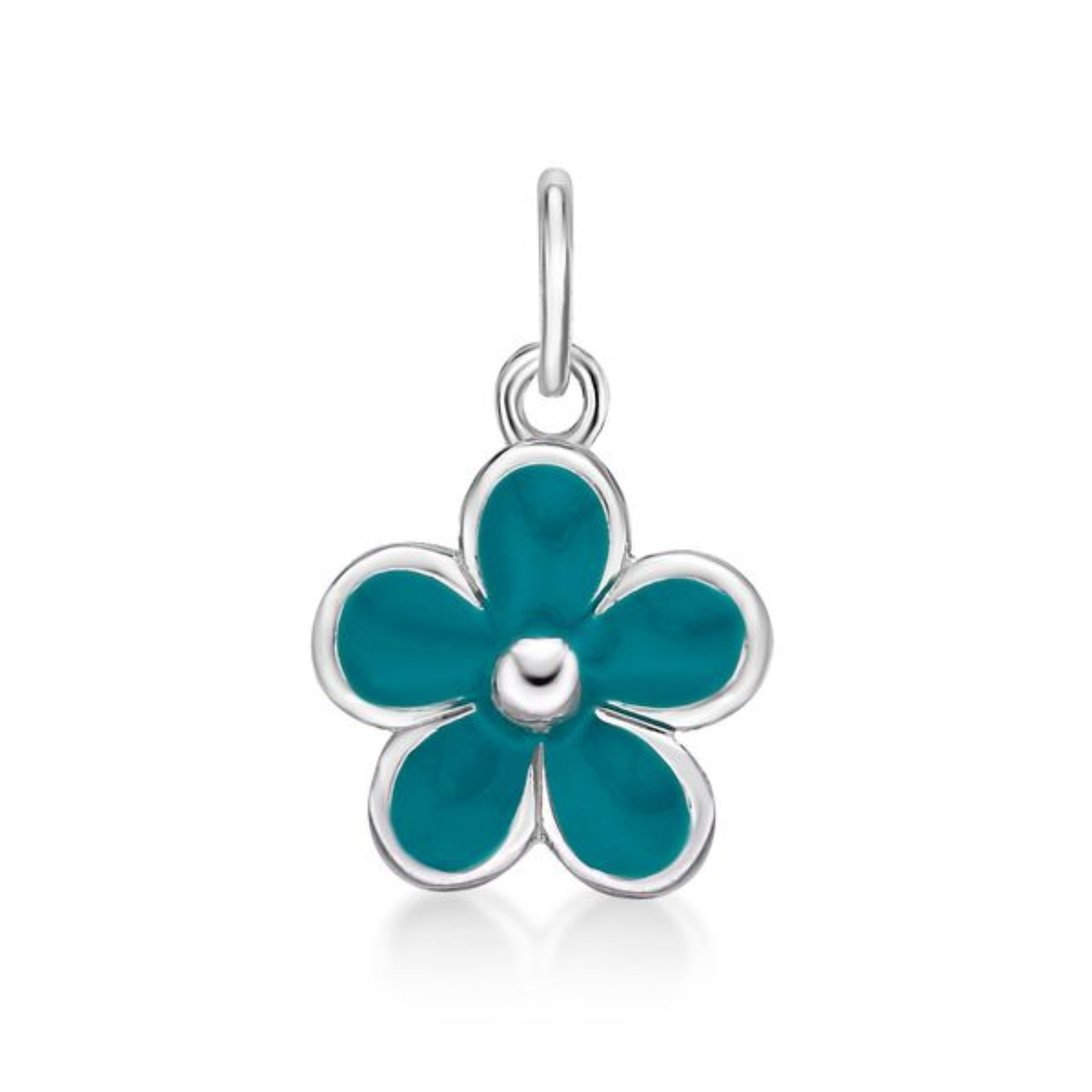 Picture of 5 PETAL FLOWER, BLUE ENAMEL BOTH SIDES