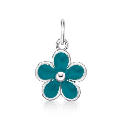 Picture of 5 PETAL FLOWER, BLUE ENAMEL BOTH SIDES