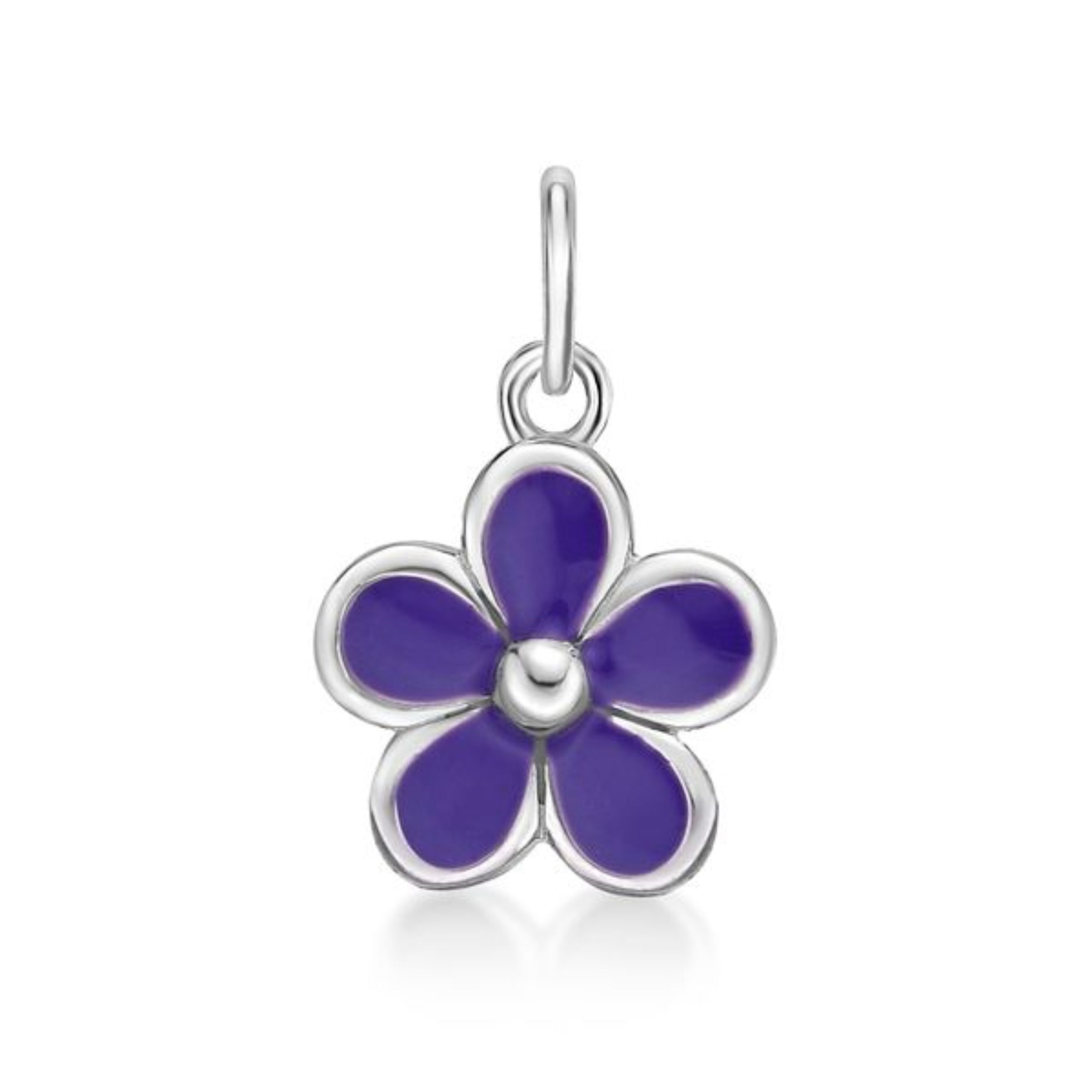 Picture of 5 PETAL FLOWER, PURPLE ENAMEL BOTH SIDES