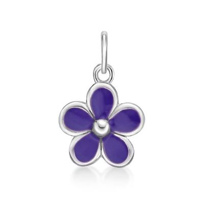 Picture of 5 PETAL FLOWER, PURPLE ENAMEL BOTH SIDES