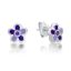 Picture of PURPLE STONE CTR, ENAMEL FLOWER