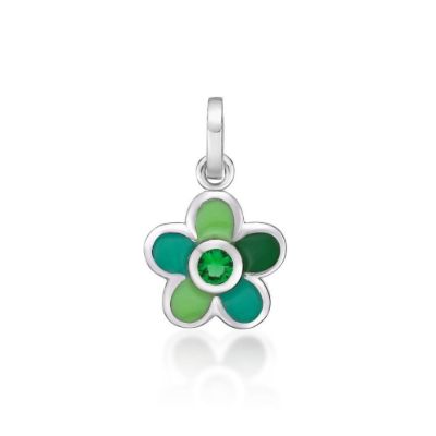 Picture of GREEN STONE CTR, ENAMEL FLOWER