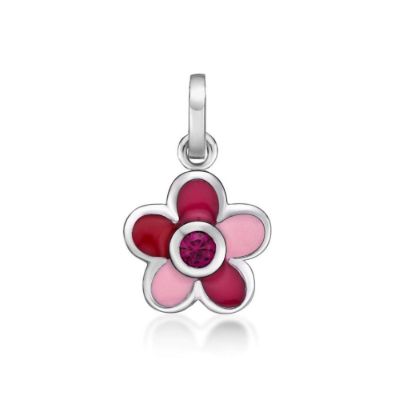 Picture of RED STONE CTR, ENAMEL FLOWER