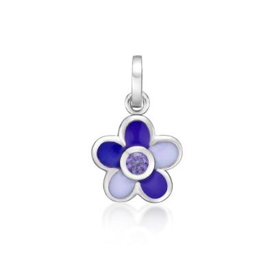 Picture of PURPLE STONE CTR, ENAMEL FLOWER