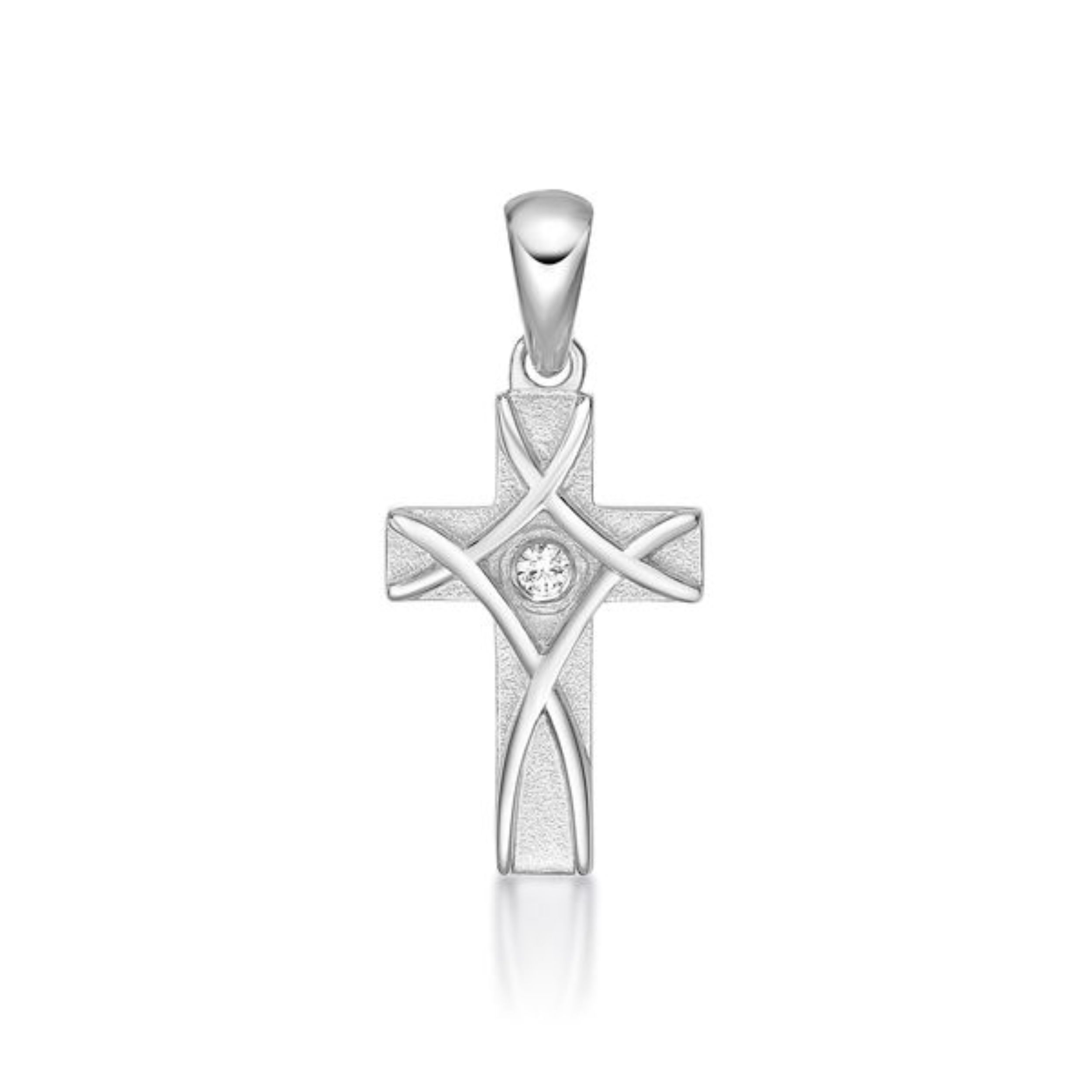 Picture of CZ SET WEAVE CROSS, SML