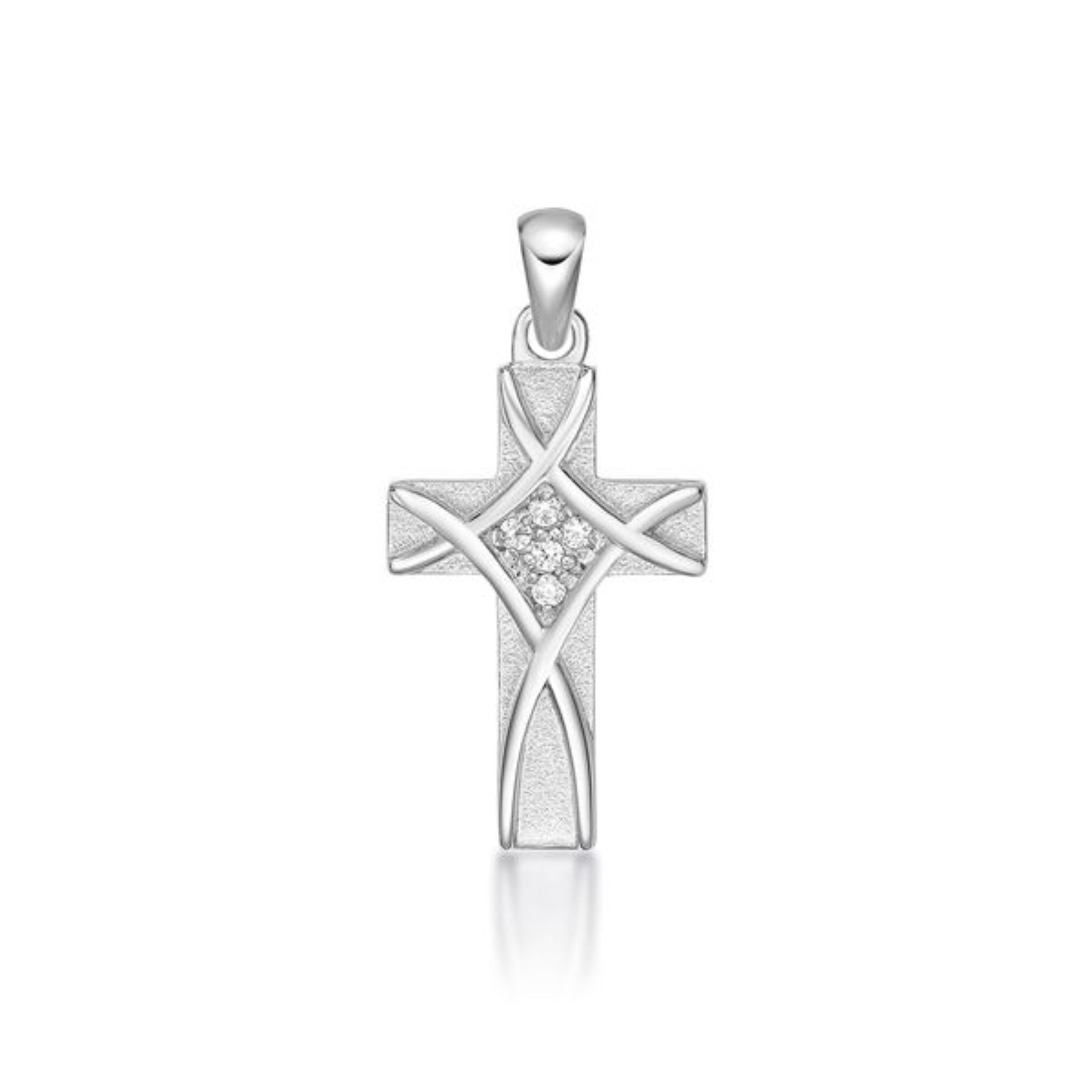 Picture of CZ SET WEAVE CROSS, not as SML