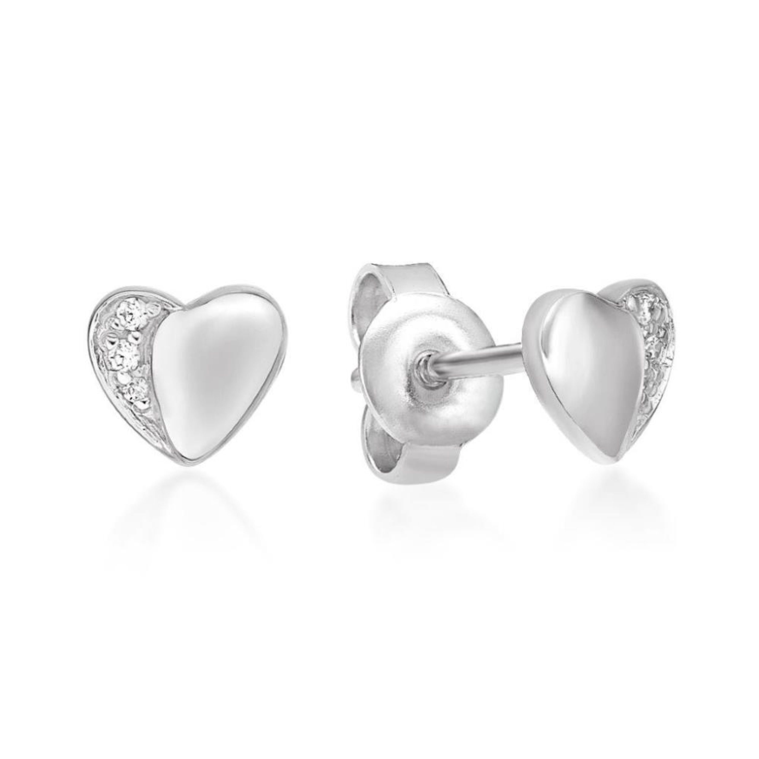 Picture of HEART STUDS,3 x CZs, 6mm