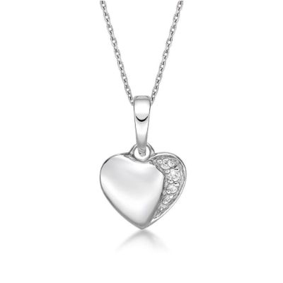 Picture of HEART PEND. ,3 x CZs, 8.5mm with chain