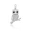 Picture of CZ OWL ON A PERCH, BLK CZ EYES