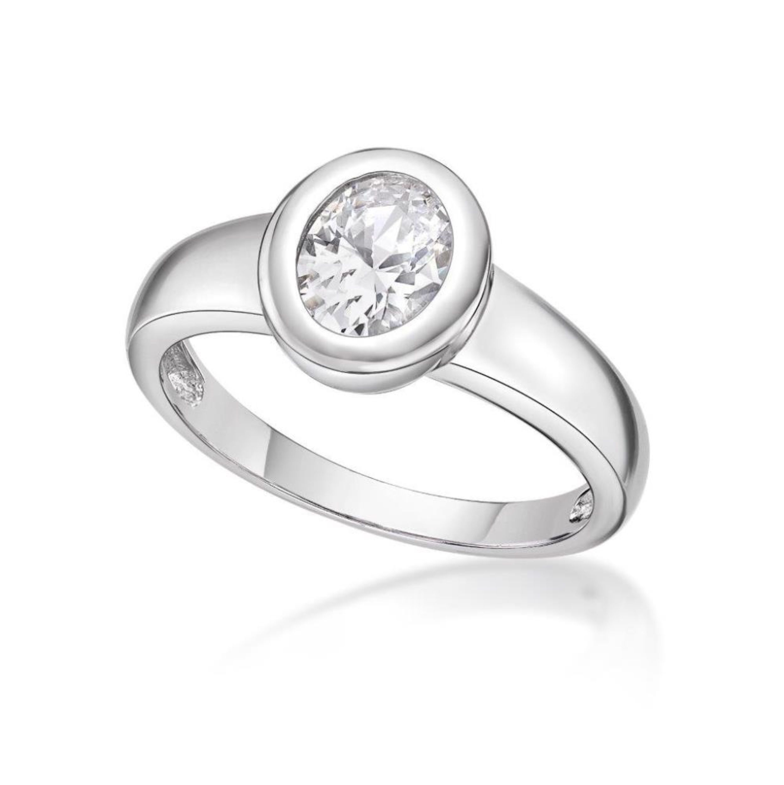 Picture of 8x6 BEZEL SET, LONGITUDE OVAL RING