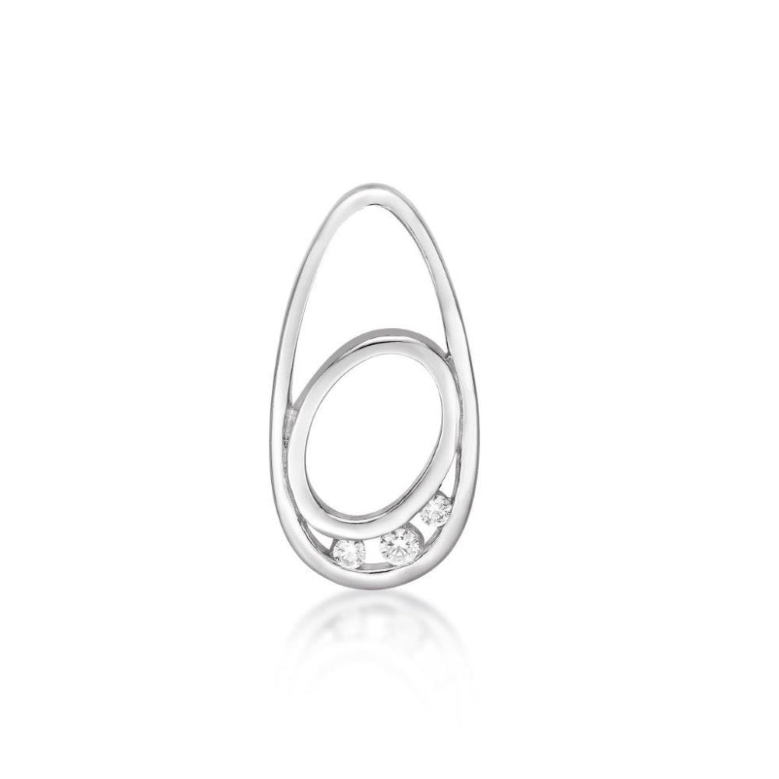 Picture of SLIDER WITH OFFSET OVAL, 3x CZ
