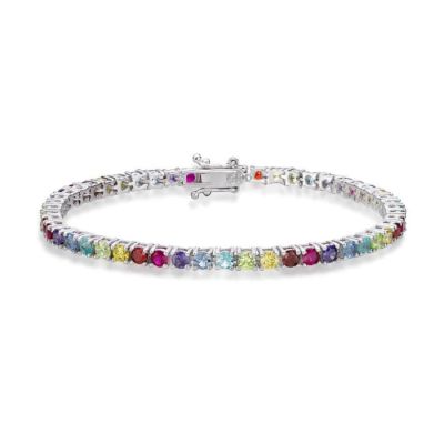 Picture of 3mm, TENNIS B'L 4CLAW, RAINBOW,18cm