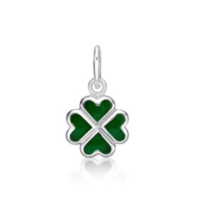 Picture of 12mm GREEN ENAMEL CLOVER HEARTS, PENDANT