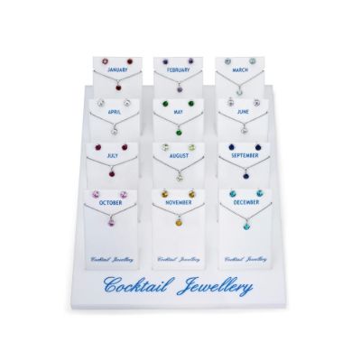 Picture of BEZEL BIRTHSTONE SET Inc.'sEARRINGS & PENDANTS with chains