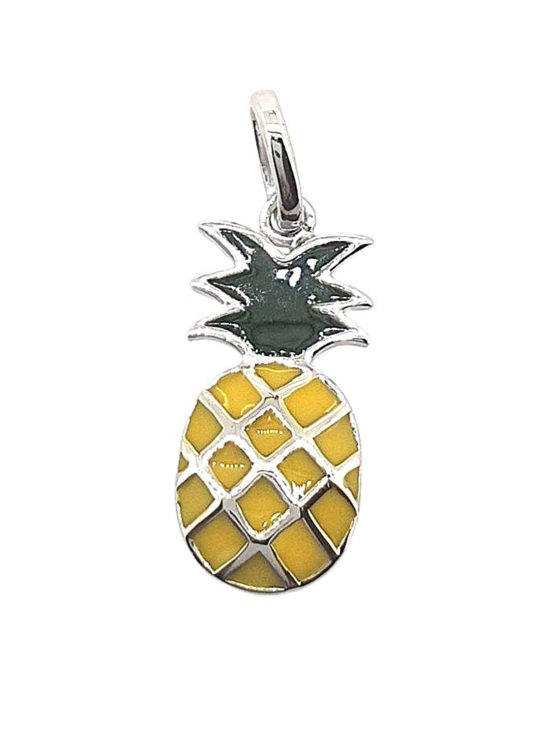 Picture of YELLOW ENAMEL PINEAPPLE, CHARM