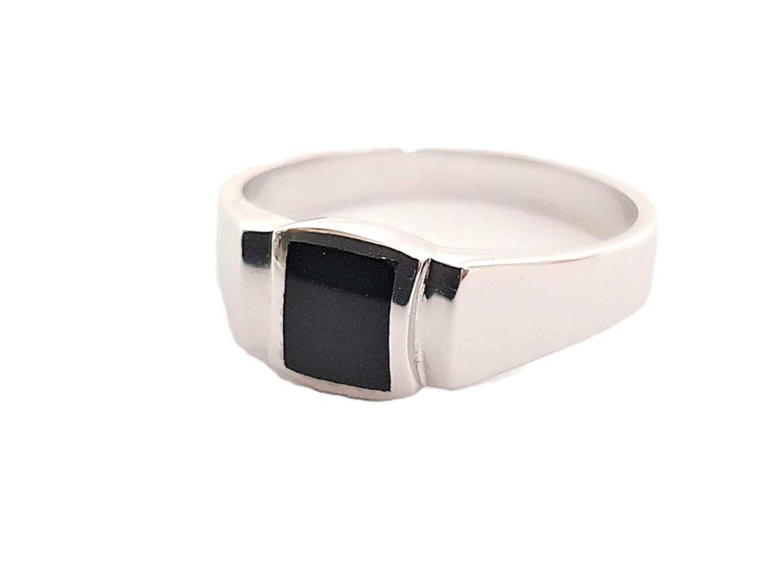 Picture of 5x7 RECT. ONYX CABOCHON RING
