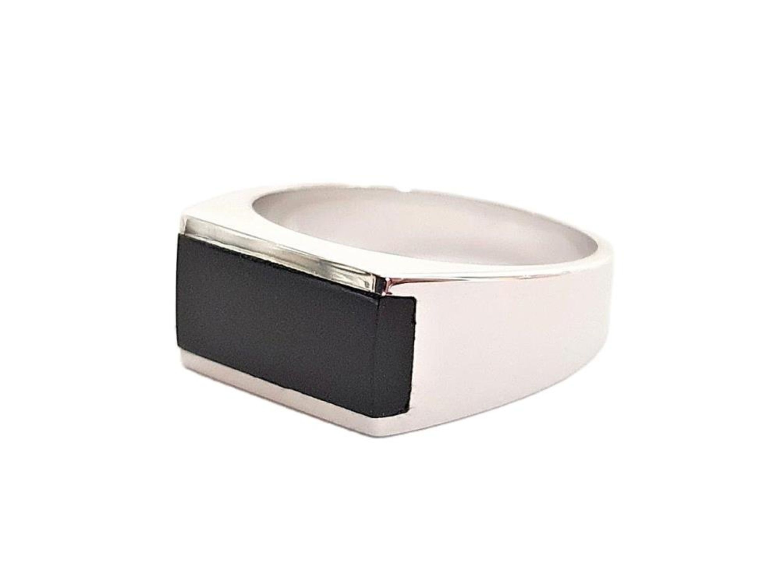 Picture of 6x12 RECT. ONYX INLAY RING