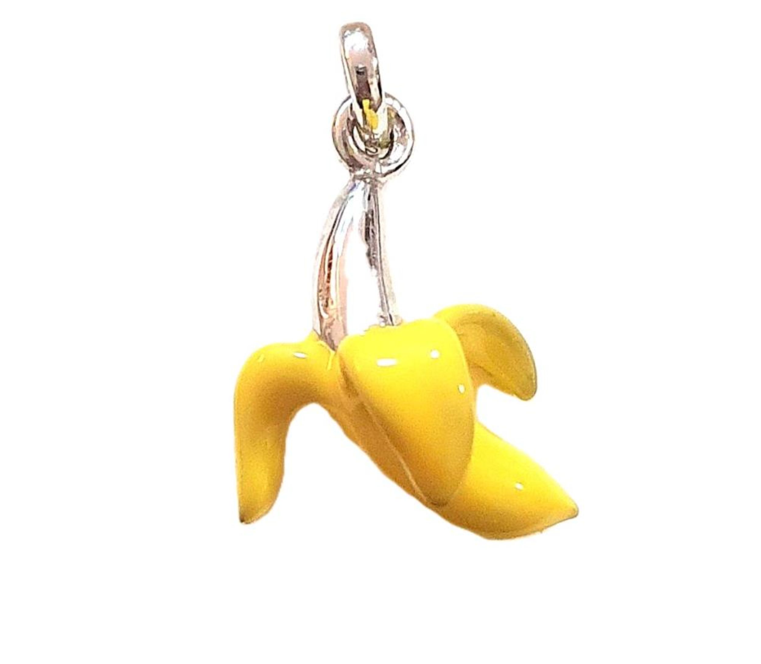 Picture of BANANA, CHARM, YELLOW ENAMEL SKIN