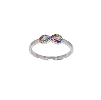 Picture of RAINBOW INFINITY RING size #52