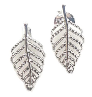 Picture of FERN STUDS, (GENTLE CURVE EAR PIN 3mm DOWN)