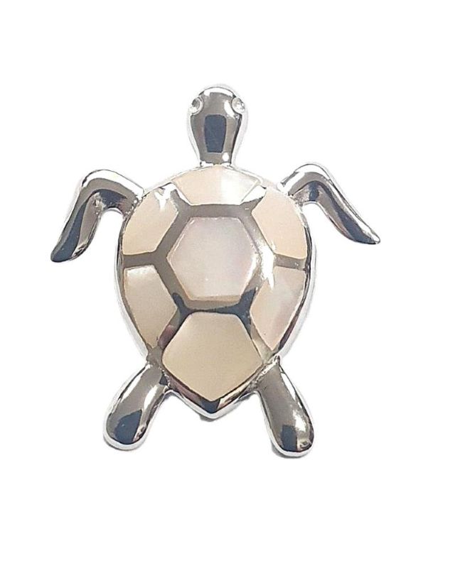 Picture of TURTLE PENDANT, MOP INLAY, 20mm LONG
