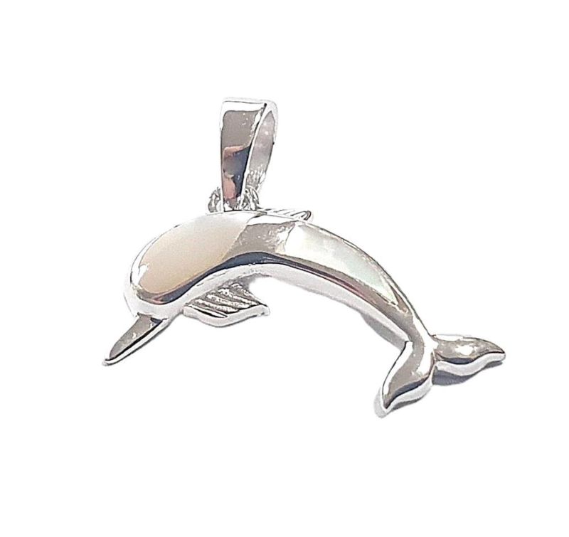 Picture of DOLPHIN PENDANT, MOP INLAY, 20mm LONG