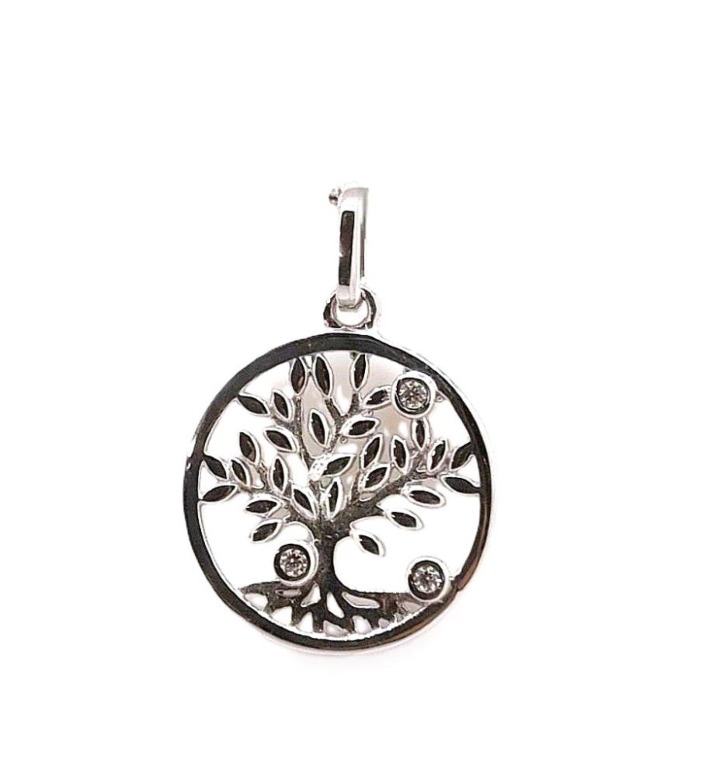Picture of RHODIUM OLIVE TREE, 3x CZ