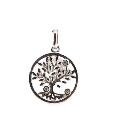 Picture of RHODIUM OLIVE TREE, 3x CZ