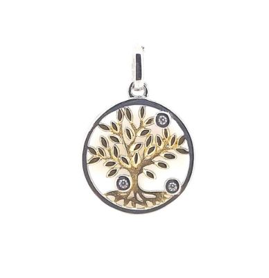 Picture of GOLD PLATE CTR, OLIVE TREE, 3x CZ