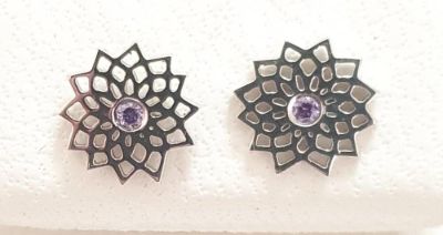 Picture of RH 8mm FLOWER OF LIFE, PURPLE CTR