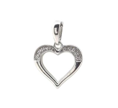 Picture of 12mm, CZ TOP HALF HEART