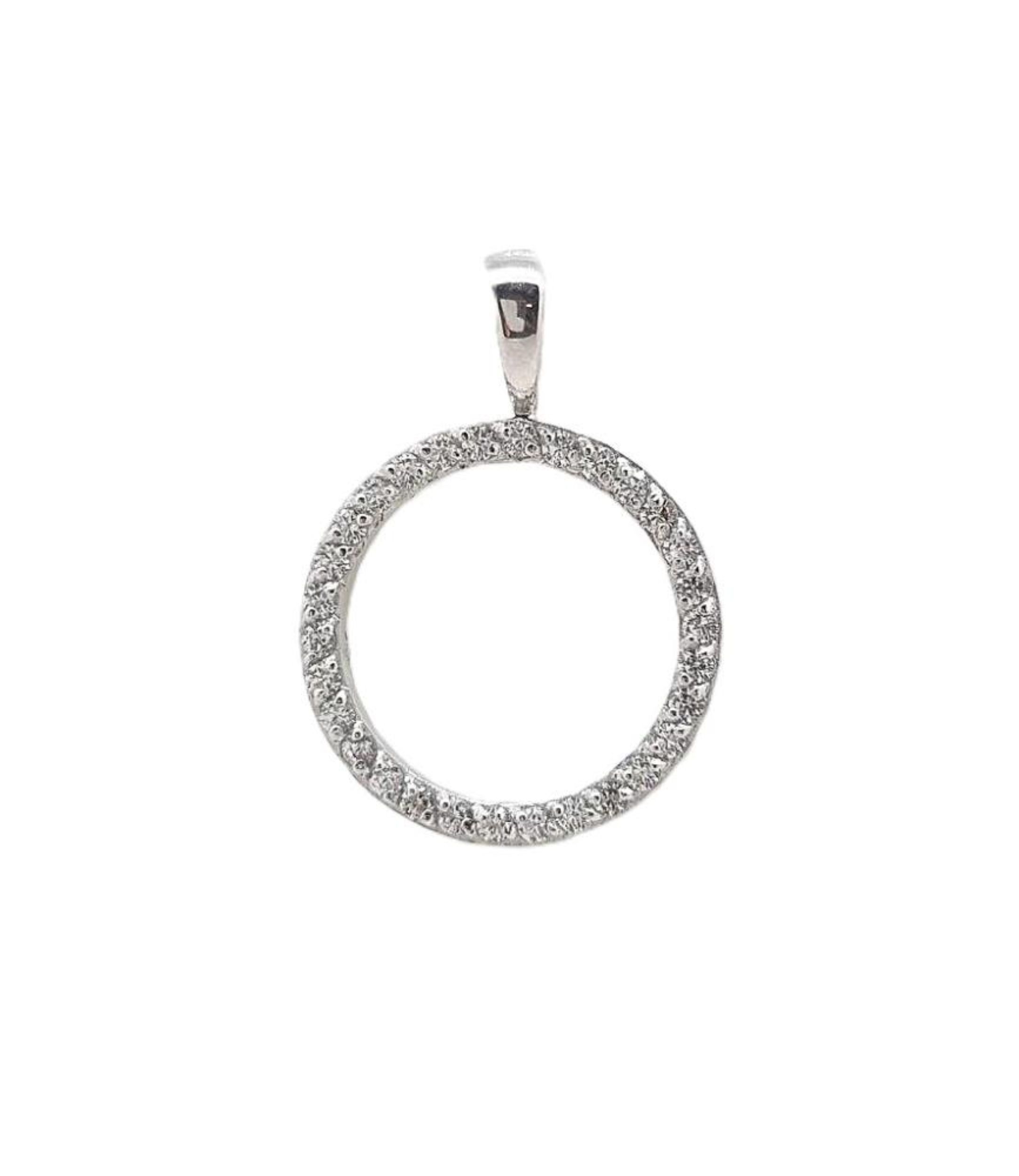 Picture of 15mm CZ CIRCLE OUTLINE PEND.