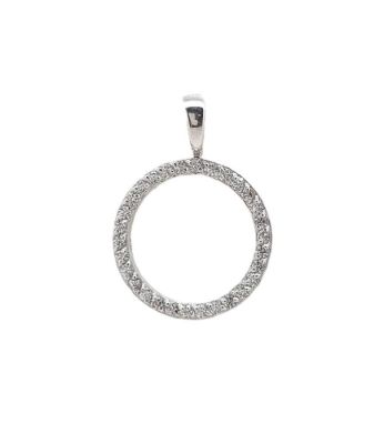 Picture of 15mm CZ CIRCLE OUTLINE PEND.