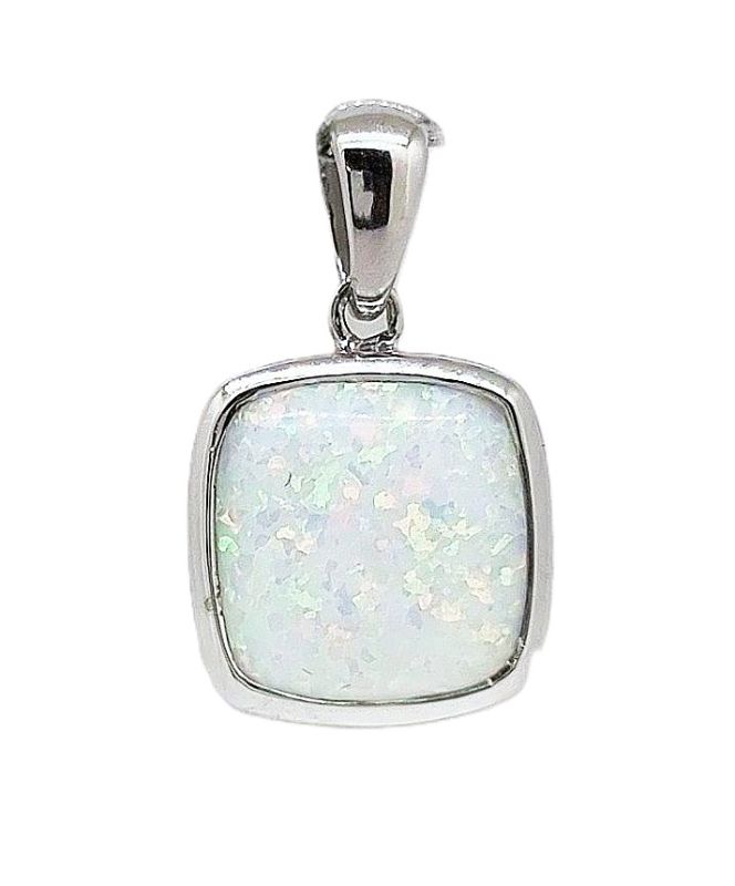 Picture of 12mm SYN OPAL CUSHION BEZEL PEND