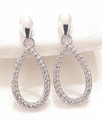 Picture of 10x17, PEAR SHAPE CZ OUTLINE STUDS