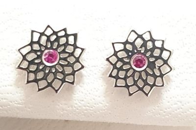 Picture of RH 8mm FLOWER OF LIFE, RED CTR